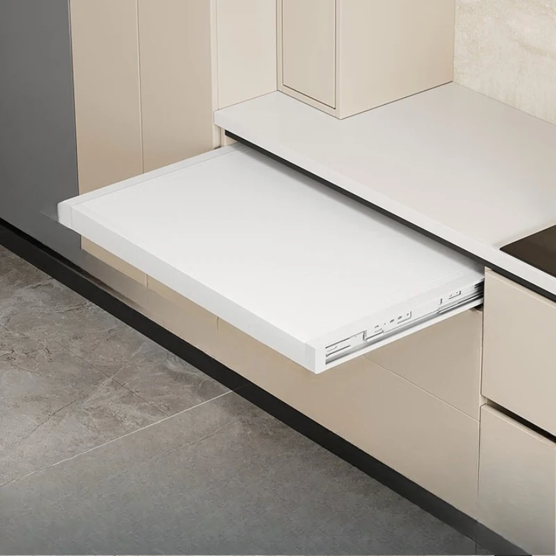 

Kitchen hidden pull-out console retractable desktop worktable skateboard rack kitchen spaces storages racks