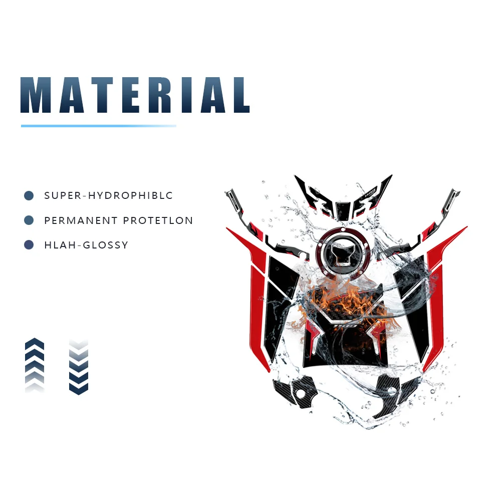 For CRF 1100L Africa Twin CRF1100 Accessories 2025 2024 2026 Motorcycle 3D Epoxy Resin Sticker Protection Kit Fuel Tank Pad 6