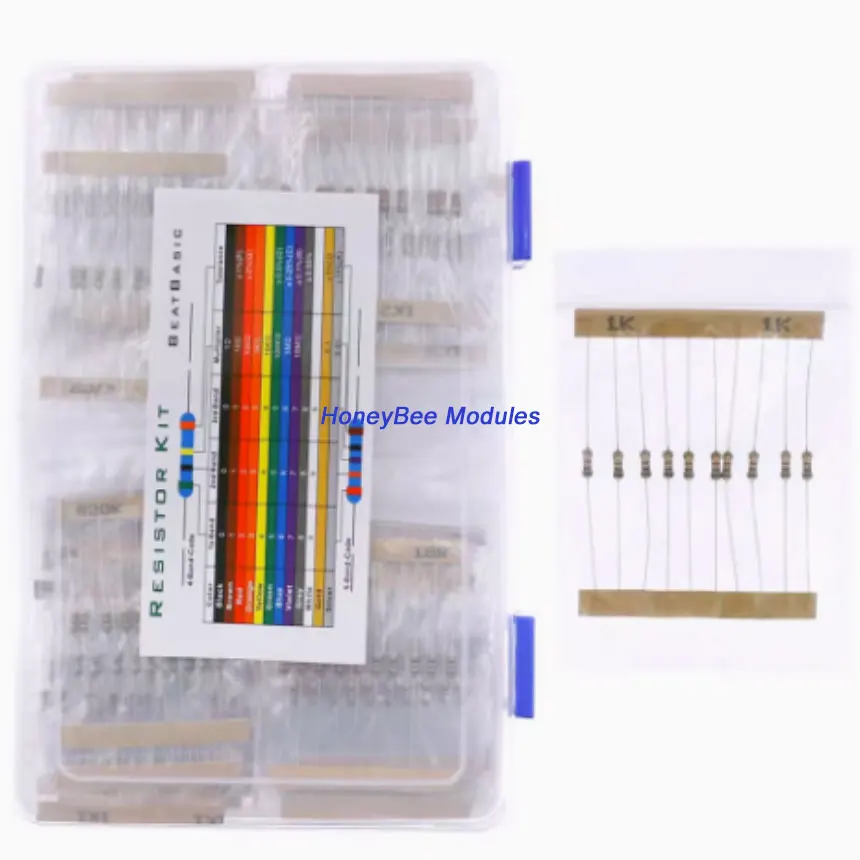 170pcs 1700pcs 1/4W Carbon Film Resistor Packs (0R~22M) 5% Direct Four Colour Ring Resistor Kits