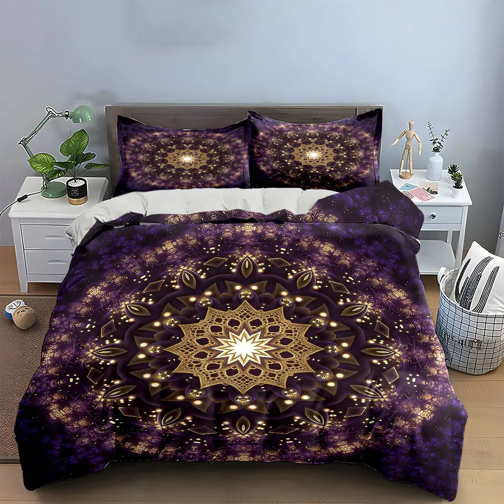 

"Mandala Pattern Home Decor Set" Soft Comfortable Duvet Cover Bedding Set Included 1*Duvet Cover & 2*Pillowcases, gift