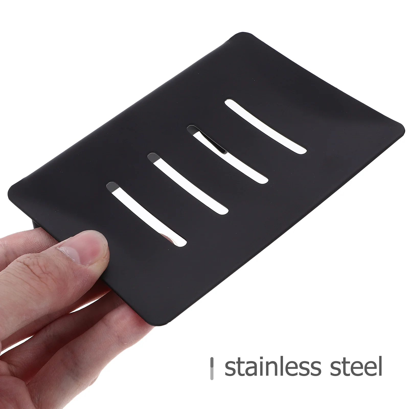 

1Set Stainless Steel Wall Soap Holder Home Bathroom Shower Soap Dish with Draining Bottom Easy Install