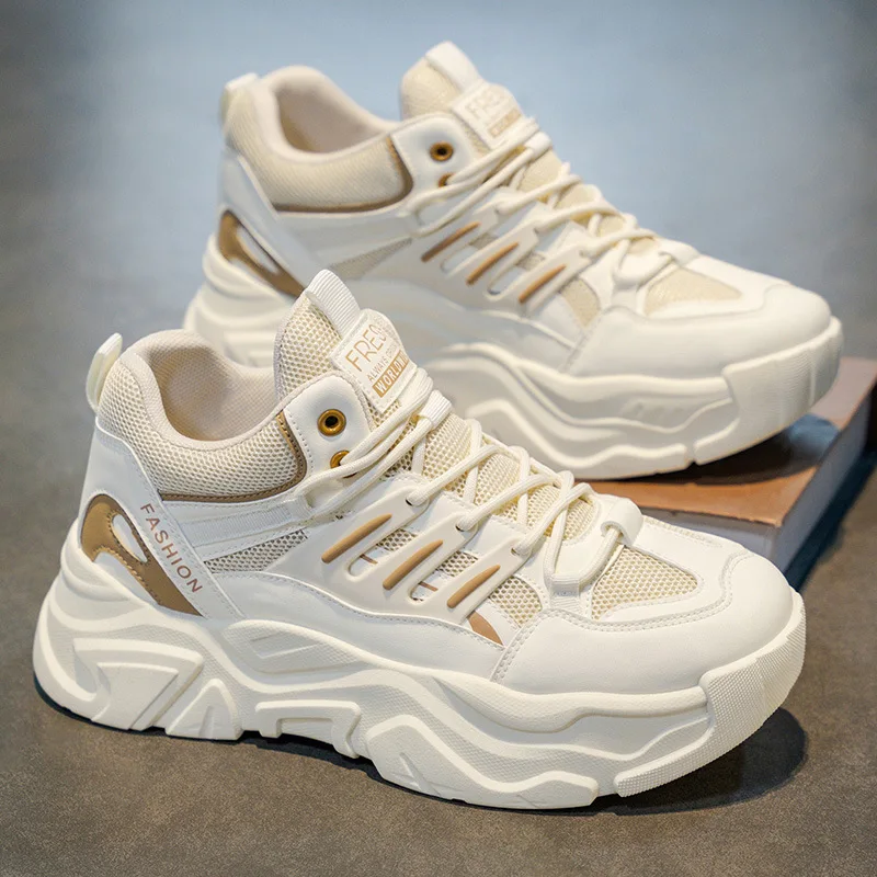 

Мужская спортивная обувь, модная и универсальная повседневная обувь для бега на толстой подошве, увеличивающая рост