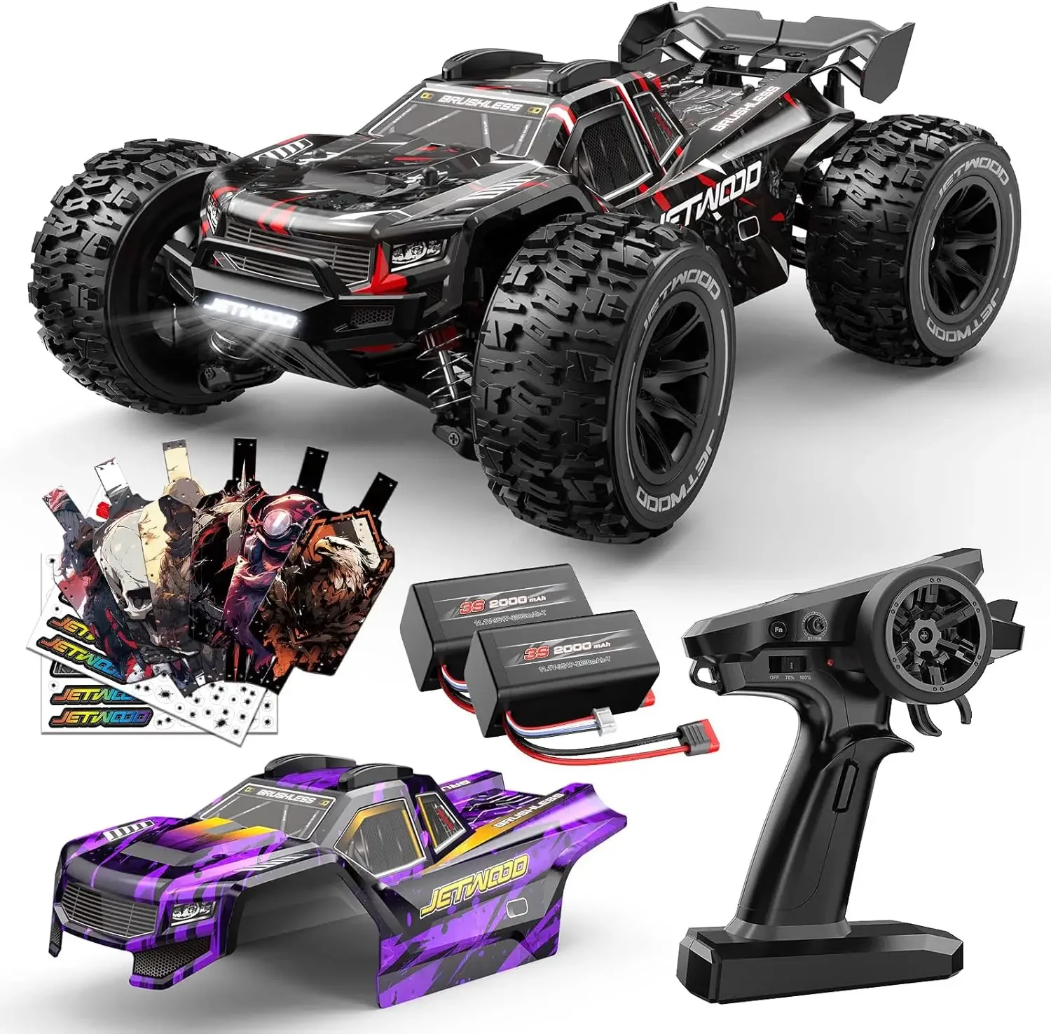 1/14 All Terrain Fast RC Cars for Adults, RTR Electric Hobby RC Trucks, 4WD Offroad Waterproof Remote Control Car, 50 mph 3S Bat