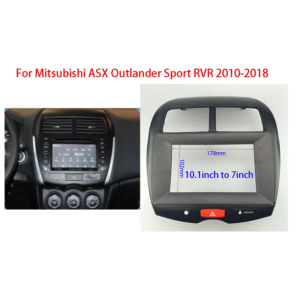 (7/9/10.1inch)Car Android Radio Stereo Player Frame Fascia For Mitsubishi ASX Outlander Sport RVR 2010-2018 Panel 2