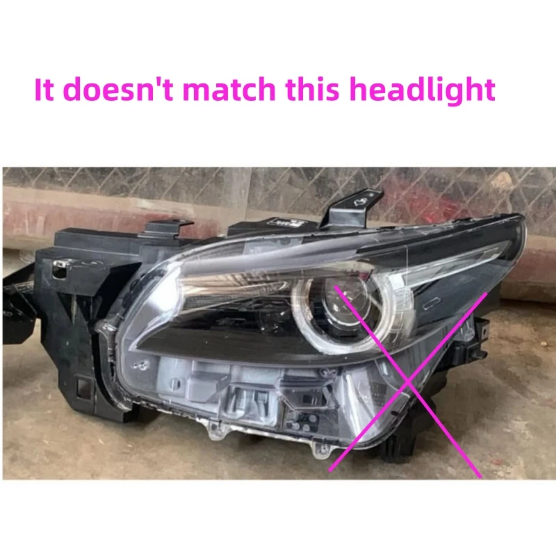 For MAZDA CX9 2016 2017 2018 2019 Replacement Headlight Base Headlight Rear Shell Headlight House Black Rear Shell