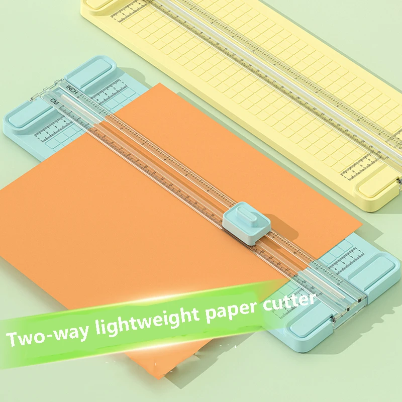 قطعة واحدة 4 في 1 قاطعة ورق ثنائية الاتجاه، قاطعة ورق مكتبية يدوية، إرسال 4 رؤوس قاطعة، تصميم للمدارس والمكاتب والمنازل #4