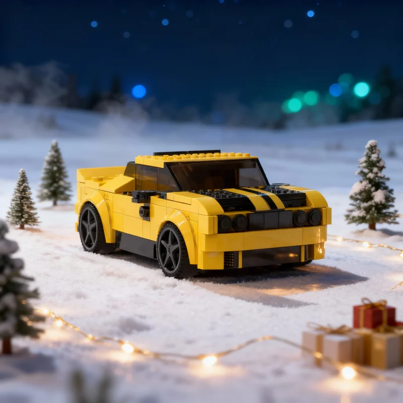 

206pcs MOC City Champions Alternative Dodge Challenger SRT Hellcat Model Building Blocks Architecture Christmas Gifts Toy