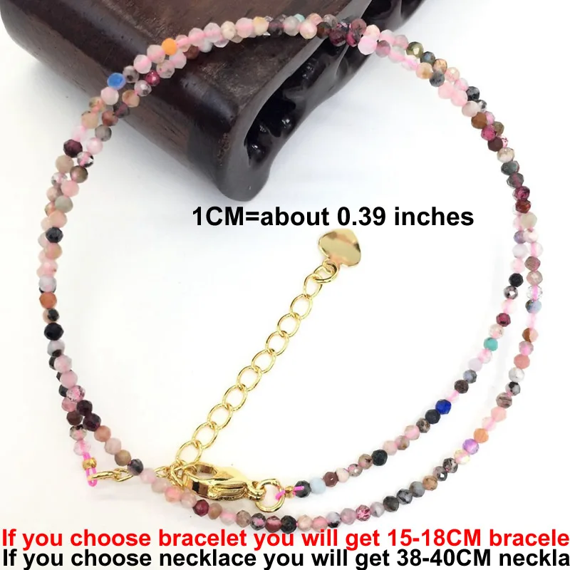 Facettierte Edelsteine 2-3mm Perlen Halskette Armband Kristall Quarz Achat Labradorit Amazon Choker Herren Damen Schmuck Party Geschenk – Detail 7