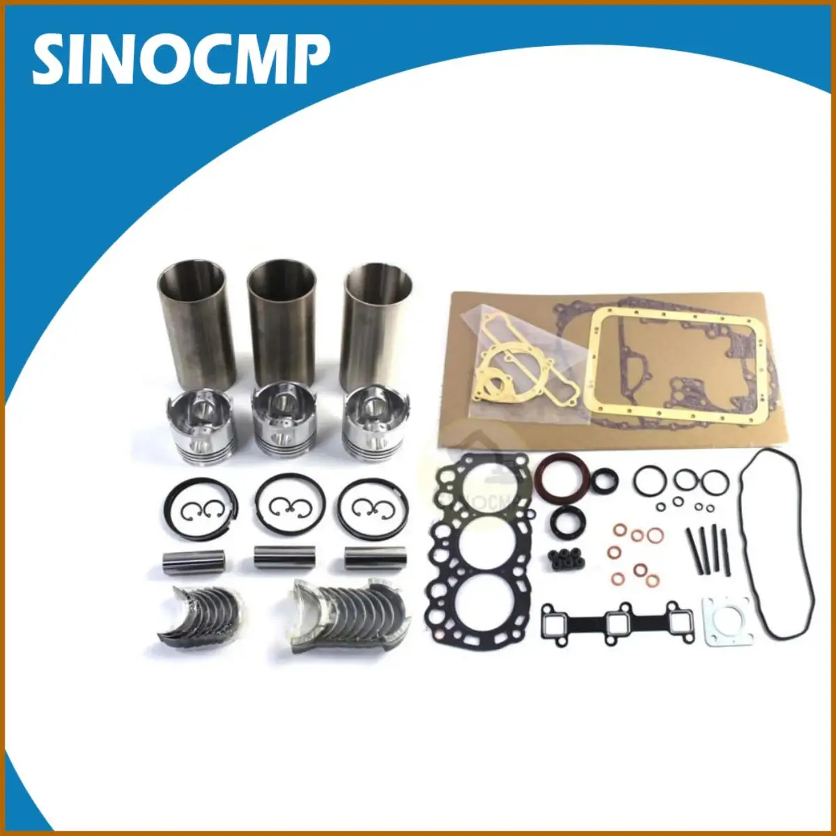 SINOCMP Excavator Engine Rebuild Kit For Mitsubishi L3E L3E-61SDH L3E-61TG L3E-W262KL Engine For VOLVO EC15 Excavator