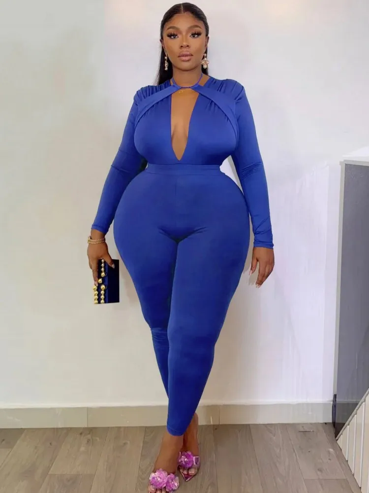 

Plus Size Women Clothes Jumpsuit Autumn Winter Clothes Urban Leisure Bodysuit New 2025 Tracksuit Jumpsuit Wholesale Dropshipping