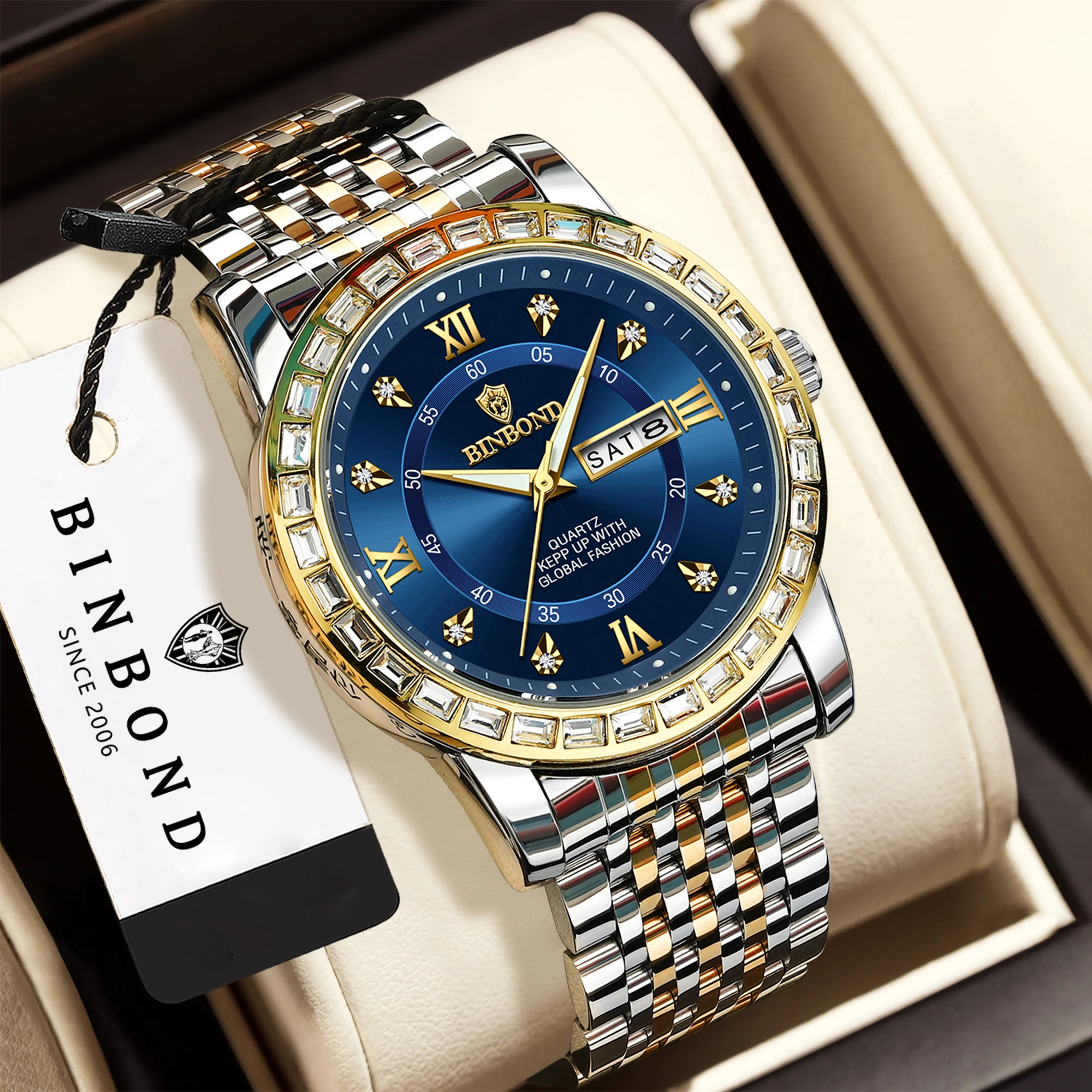 Relojes de cuarzo precisos con - Men'S Accessories Display reseña y precio