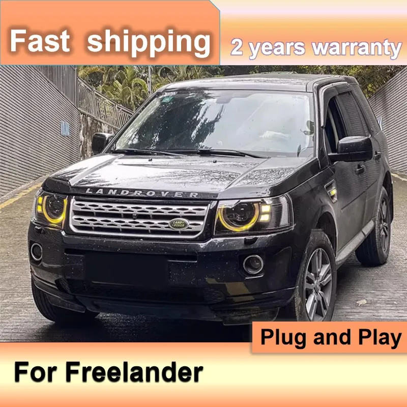 Car Accessories for Land Rover Freelander Headlight 2005-2012 Freelander 2 Headlamps DRL Turn Signal High Beam Projector Lens