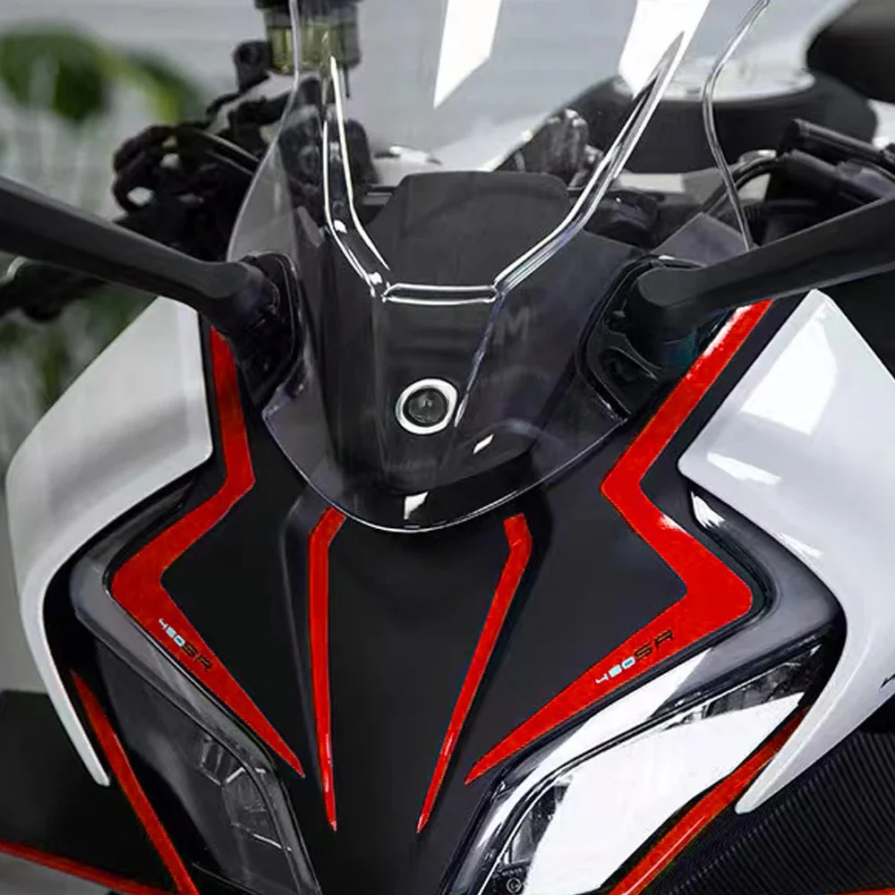 Reflective Motorcycle Front Fairing Sticker Decoration Stripe Decal Accessories Waterproof Head Windshield For CFMOTO 450SR