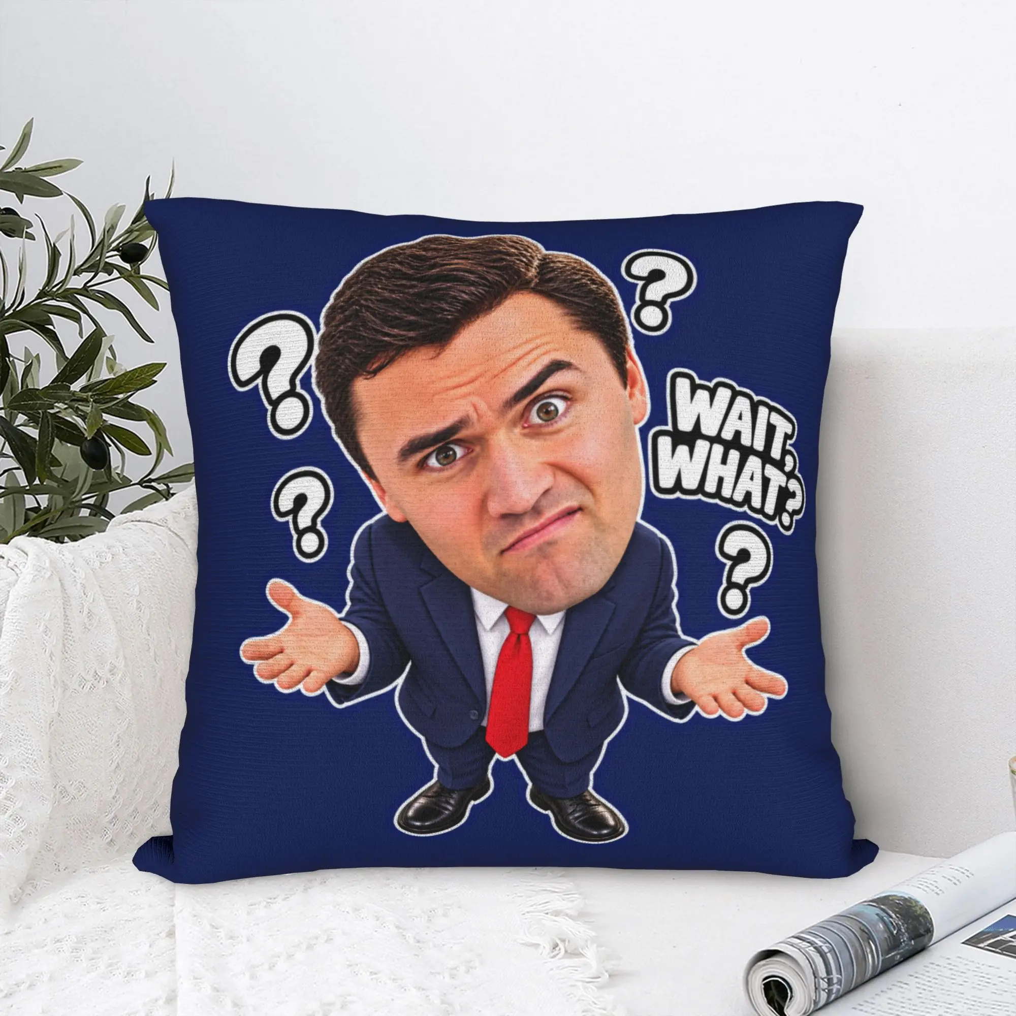 Charlie Kirk Meme Pillow Cover  Fashion Pillow Case For Couch Sofa Bedroom Comfy Pillowcases Gift
