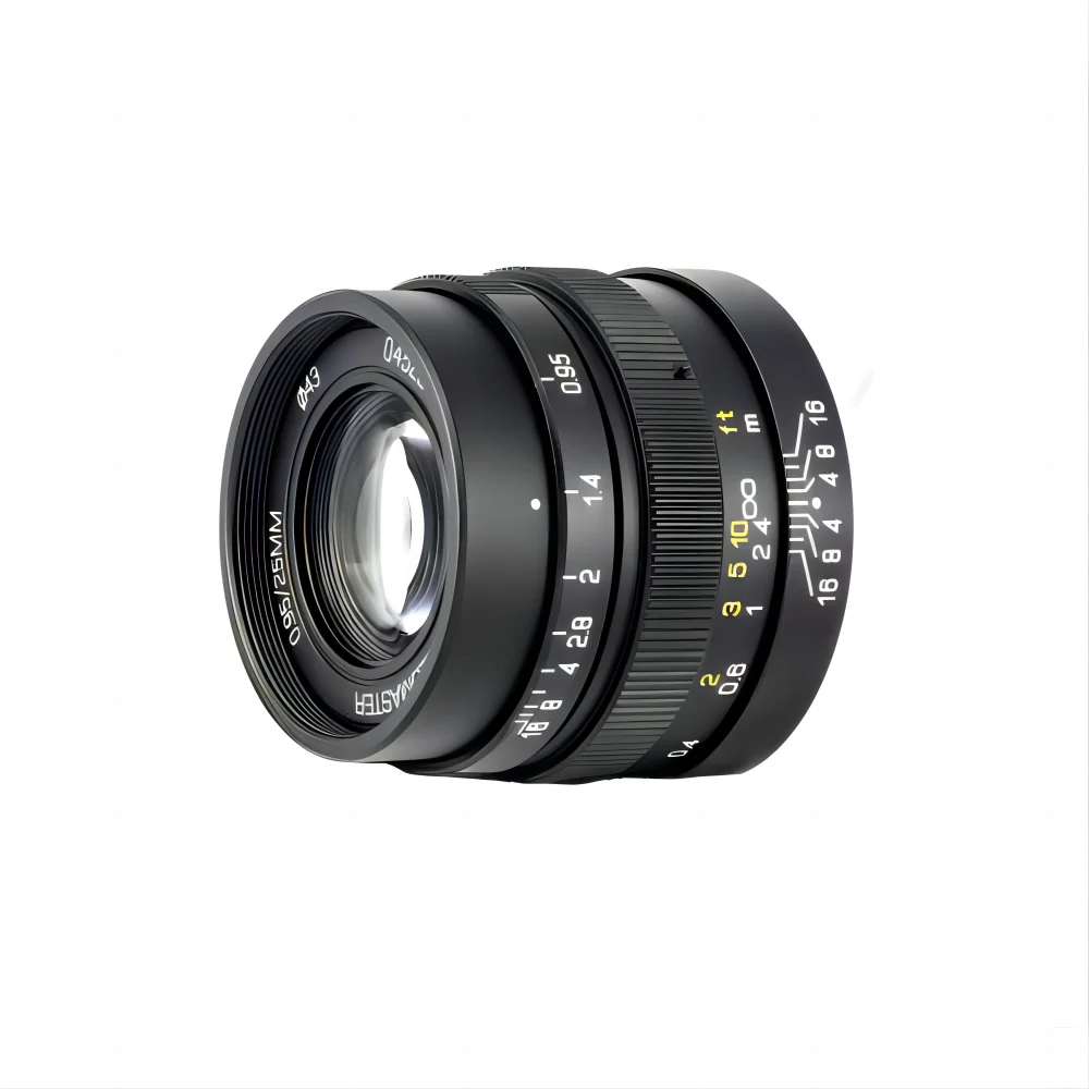 Micro Four Thirds 25mm F0.95 Fixed Focus Camera Lens for Photography, With Leica Micro Four Thirds Mount