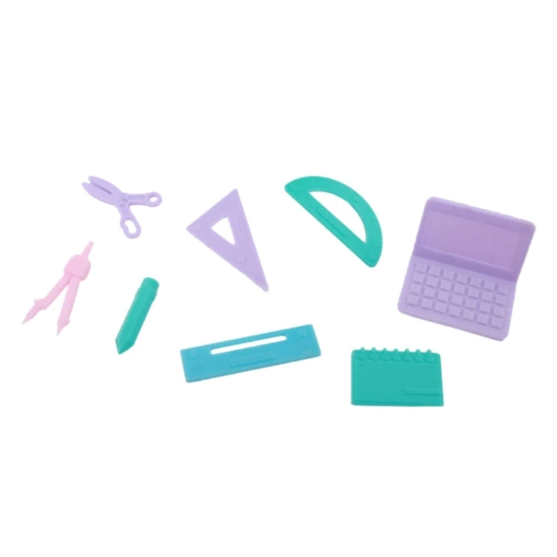 18 CHIẾC Nhà Búp Bê Trường Cung Cấp Nhà Búp Bê Đồ Chơi Văn Phòng Phẩm Nhà Búp Bê Thu Nhỏ Mô Hình DIY Nhà Búp Bê Đồ Trang Trí cho