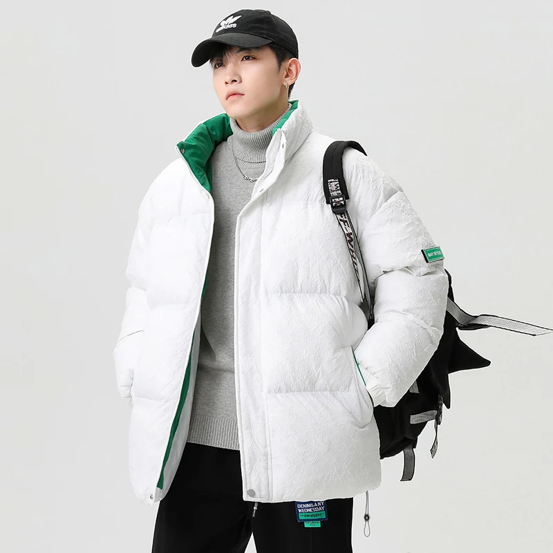 CAAYU 2022 Winter Down Jacket Men\'s Fashion Harajuku Oversized Body Warmer Coat Japanese Streetwear Windproof Outwear Coat Male