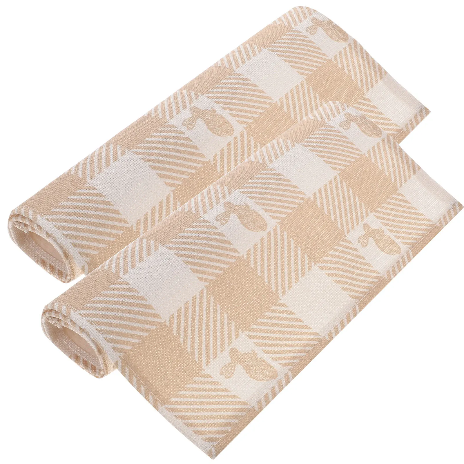 

2Pcs Easter Placemats Premium Linen Material Waterproof Table Mat for Home Hotel Party Spring Festival Tabletop Accessories