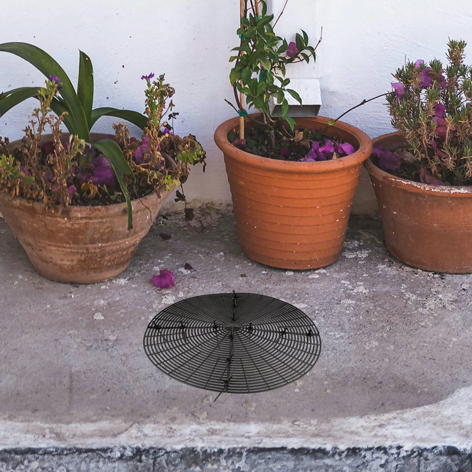 

Flower Pot Cover Plant Pots Guard Cuttable Durable Easy Clean Garden Flowerpot Plastic Cover Mesh Grid Protector