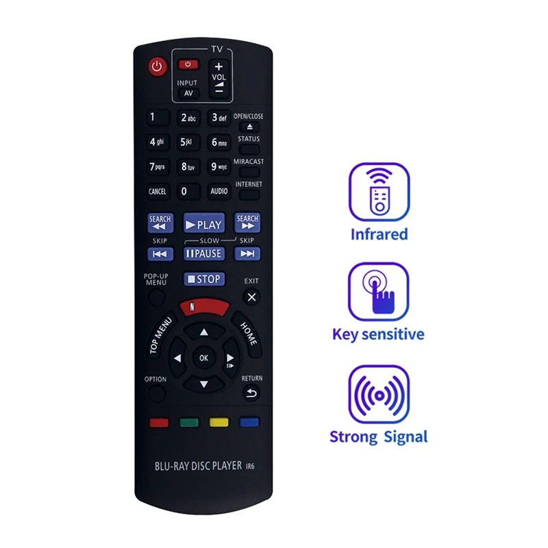 ABKN N2QAYB000961 Remote Control Replacement for Panasonic Blu-Ray Disc Player DMP-BDT460 DMP-BDT360