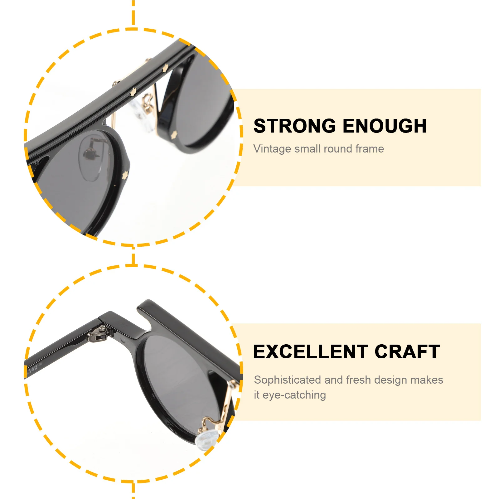 Kacamata Hitam Bulat Retro Kacamata Hitam Luar Ruangan untuk Pria Wanita Kacamata Hitam Fashion Kacamata Hitam