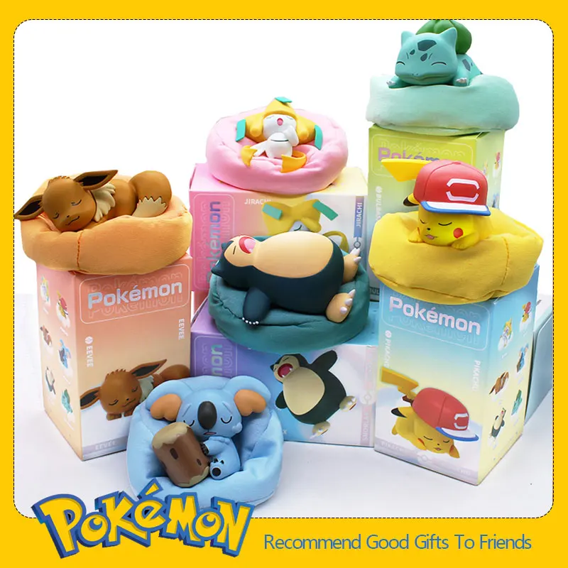 Hot Anime Figures Pokemon Pikachu Snorlax Eevee Komala Toys Action Figure Desktop Decoration Ornament Birthday Gift For Kids Boy