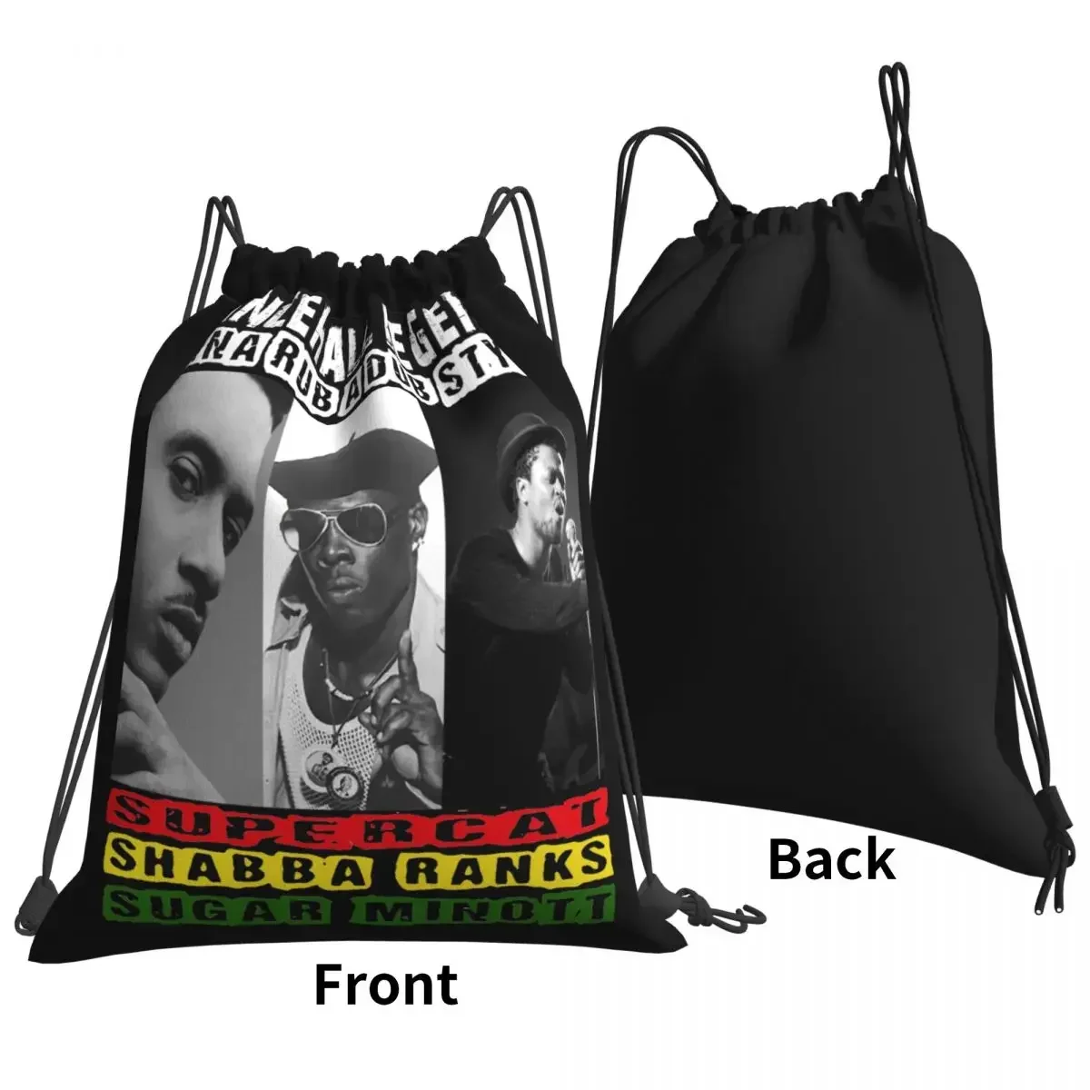 Reggae Shabba Ranks Rasta Jamaica Supercat Drawstring Bags Gym Bag Newest Swimming Gymnast Bag School Sport Bag