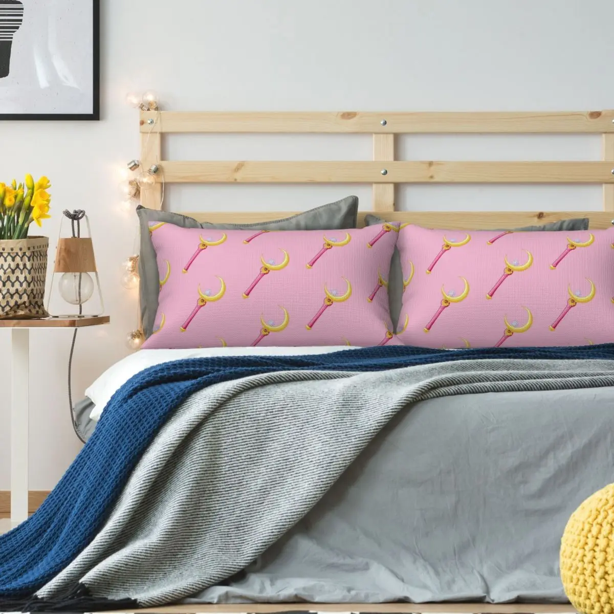 Moon Stick (Sailor Moon) Rectangle Linen Pillowcase Cushion Cover Polyester Decor Bedroom Home Comfort Throw Pillow