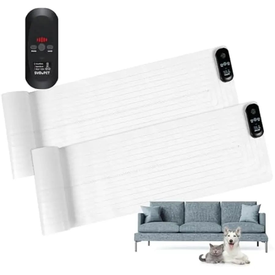 SVD.PET 2-Pack Pet Training Mat with Tester, Pet Shock Pad, Dogs & Cats Electronic Repellent mat for Indoor, 3 Training Modes, 5