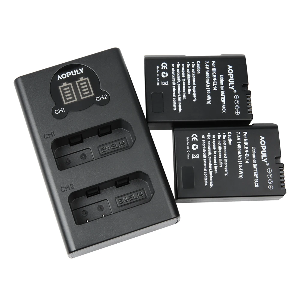 EN-EL14 EN-EL14a ENEL14 EN EL14 EL14a Battery + LCD USB Dual Charger for Nikon D3100 D3200 D3300 D5100 D5200 D5300 P7000