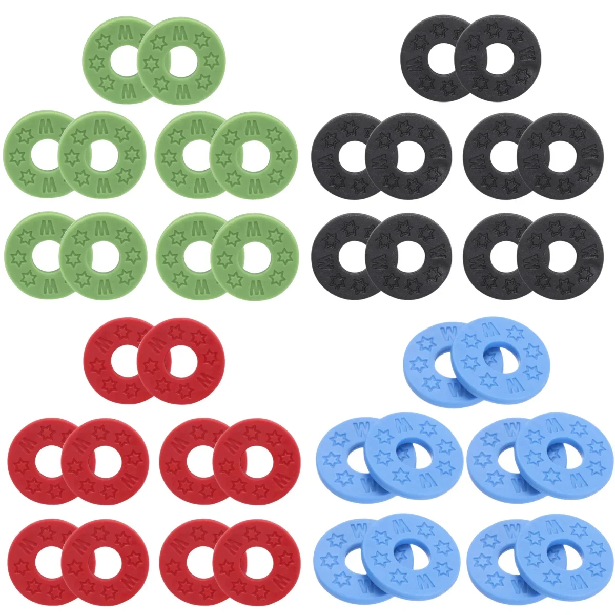 10 Stück Gitarren-Gummibandverschlüsse, Rutschfeste PE-Pads Sichere Gitarrenbandverschlüsse Schützende Gitarrenzubehörteile – Detail 1