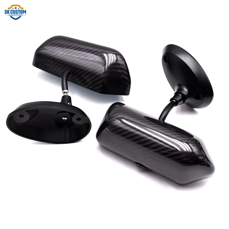 Dry Carbon Fiber Real View Mirror With Blue Tint Glass Car Mirror For Nissan GTR