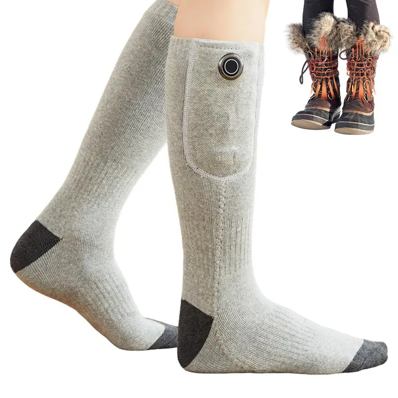 

Rechargeable Heating Socks 3 Intelligent Temperature Control Heated Ski Socks Winter Foot Warmer Hiking Electric Heated Socks