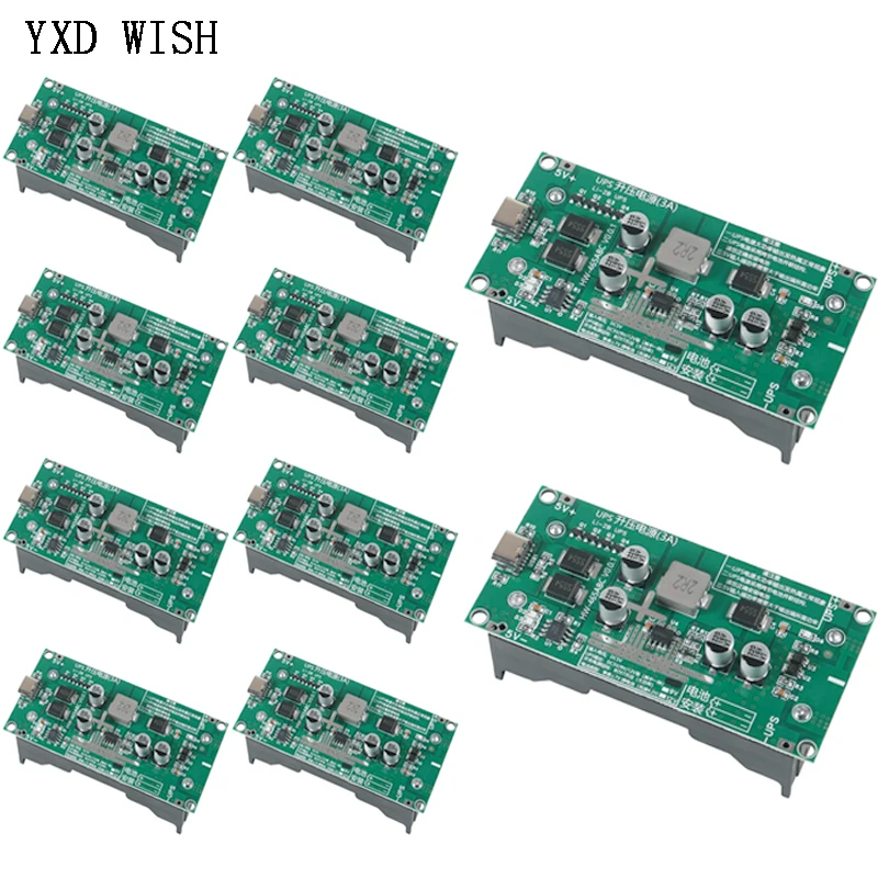 

10pcs 15W 3A Fast Charge UPS Power Supply / 18650 Lithium Battery Charger Module DC-DC Step Up Booster Converter 5V 9V 12V