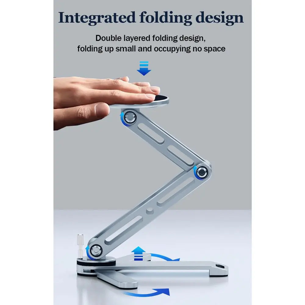 Magnetic Tripod Stand Universal with 2-in-1 Handheld&Desktop Handheld Modes Flexible 360 Degree Rotation Portable Tablet Holder