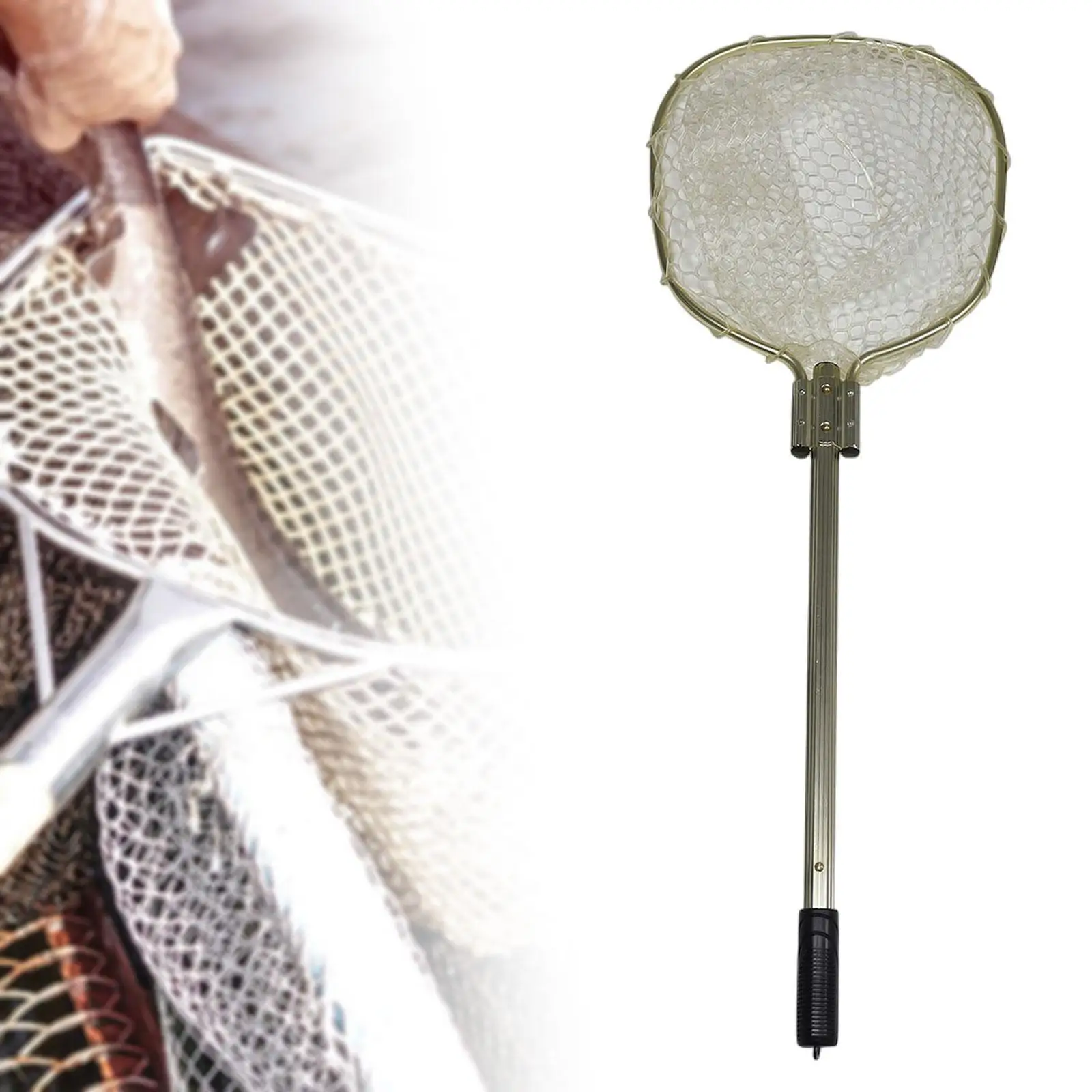 Fishing Landing Net Fishing Tool Fishing Net Fishes Catching Releasing Net for Ladybird Bass Trout Ratfinks Collecting Salmon