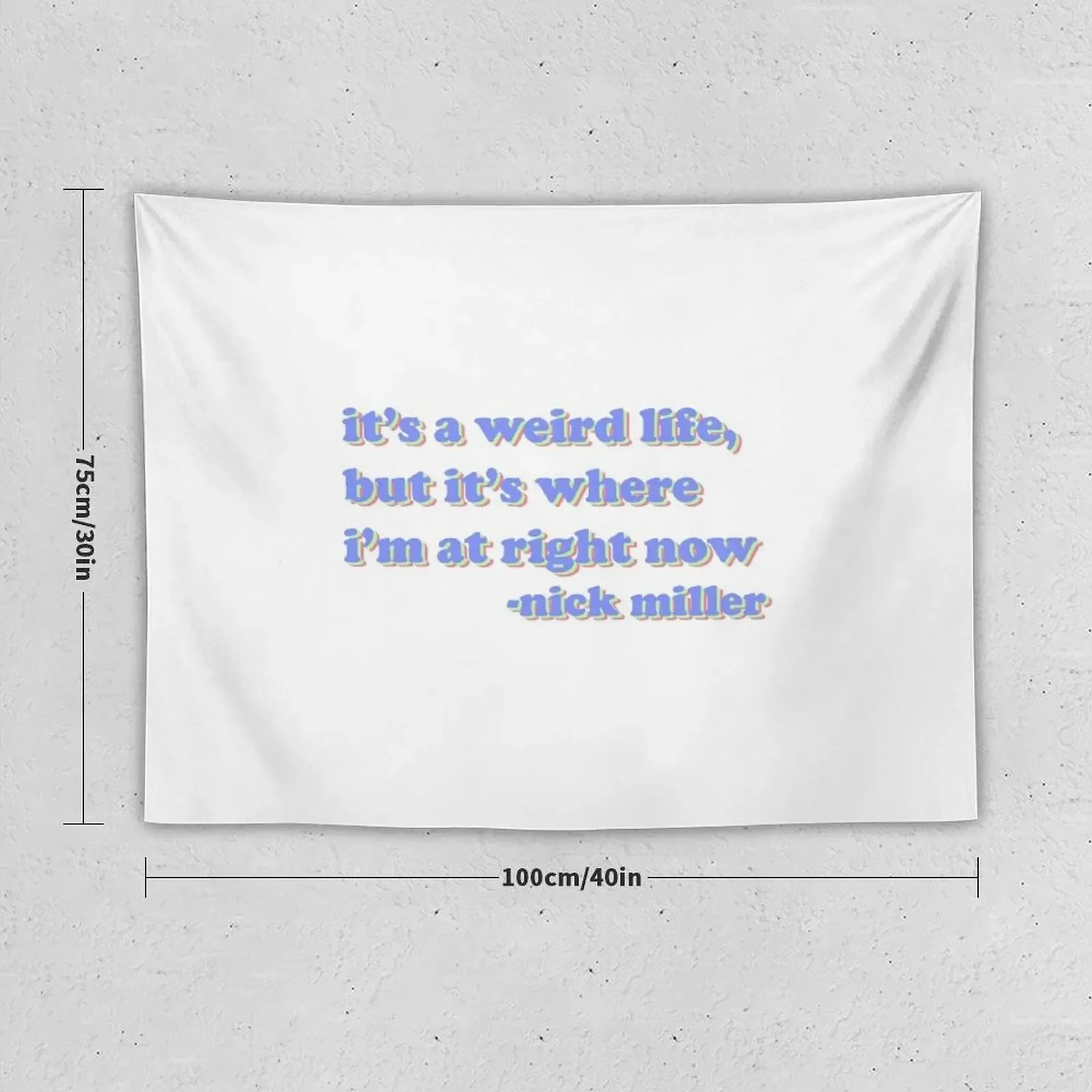 It's a weird life (Nick Miller) Tapestry Home Decor Aesthetic Art Mural Home Decorating Tapestry