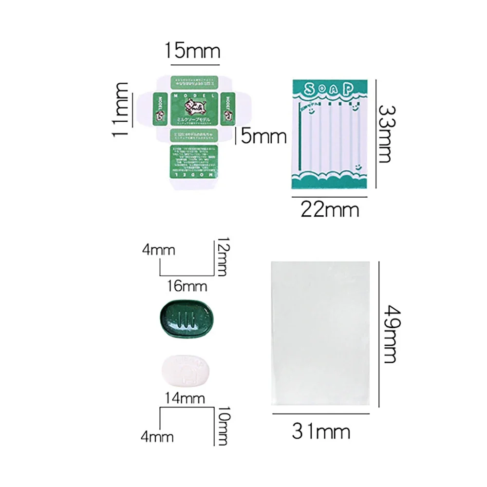 1/12 Puppenhaus Zubehör Miniatur DIY Seife mit Box Mini Handwaschseife Modell für Puppenhaus Dekoration OB11