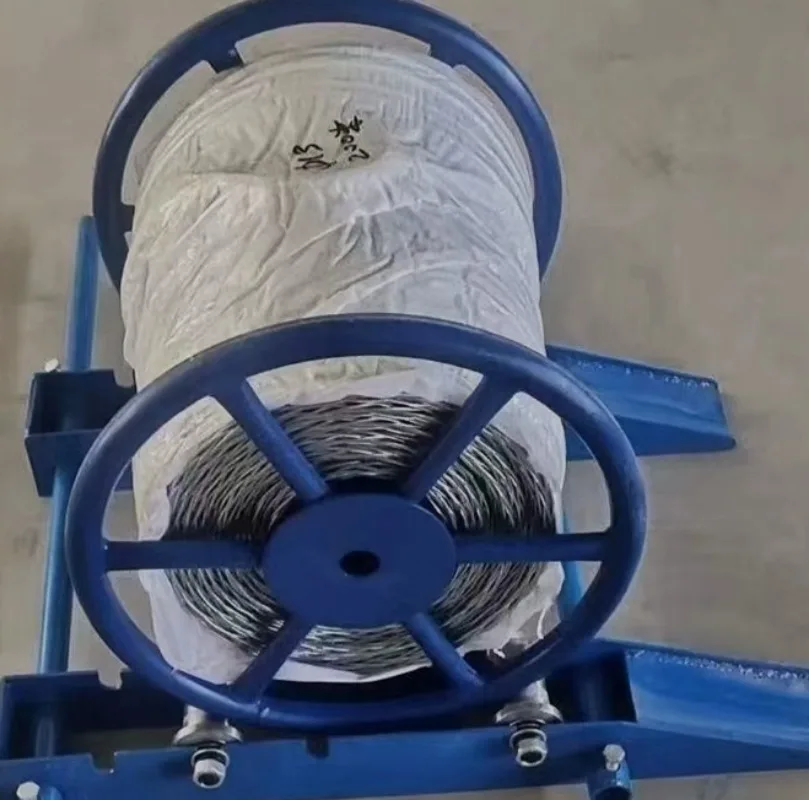 Horizontal Cable Pay‑off Device with Small Steel Wheel, Convenient Cable Winding Unwinding Frame
