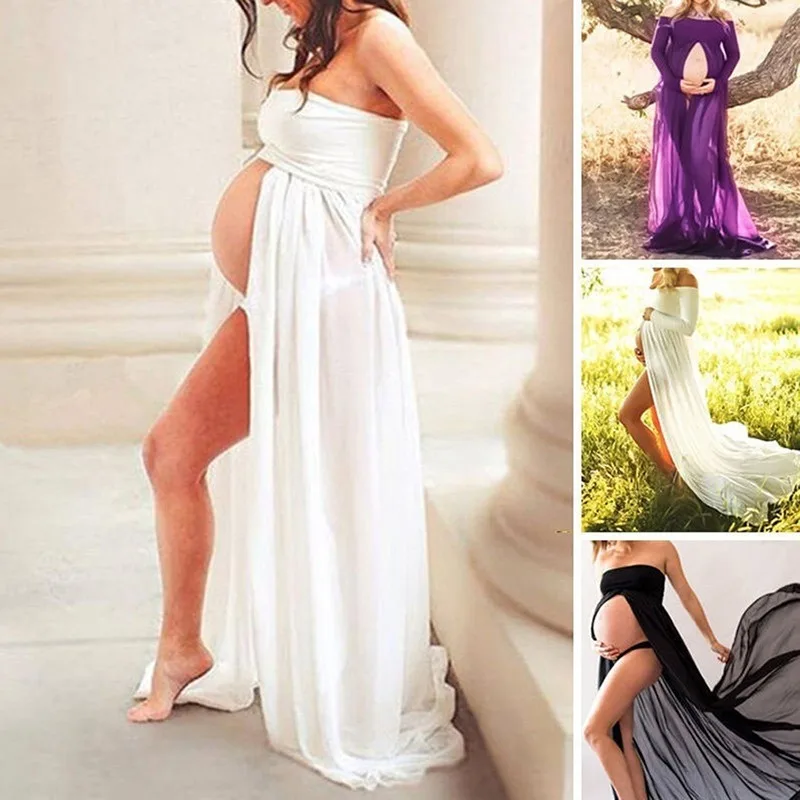 

Maternity Photography Props Maxi Maternity Gown Lace Maternity Dress Pregnant Women Fancy Shooting Photo Summer Pregnant Dress