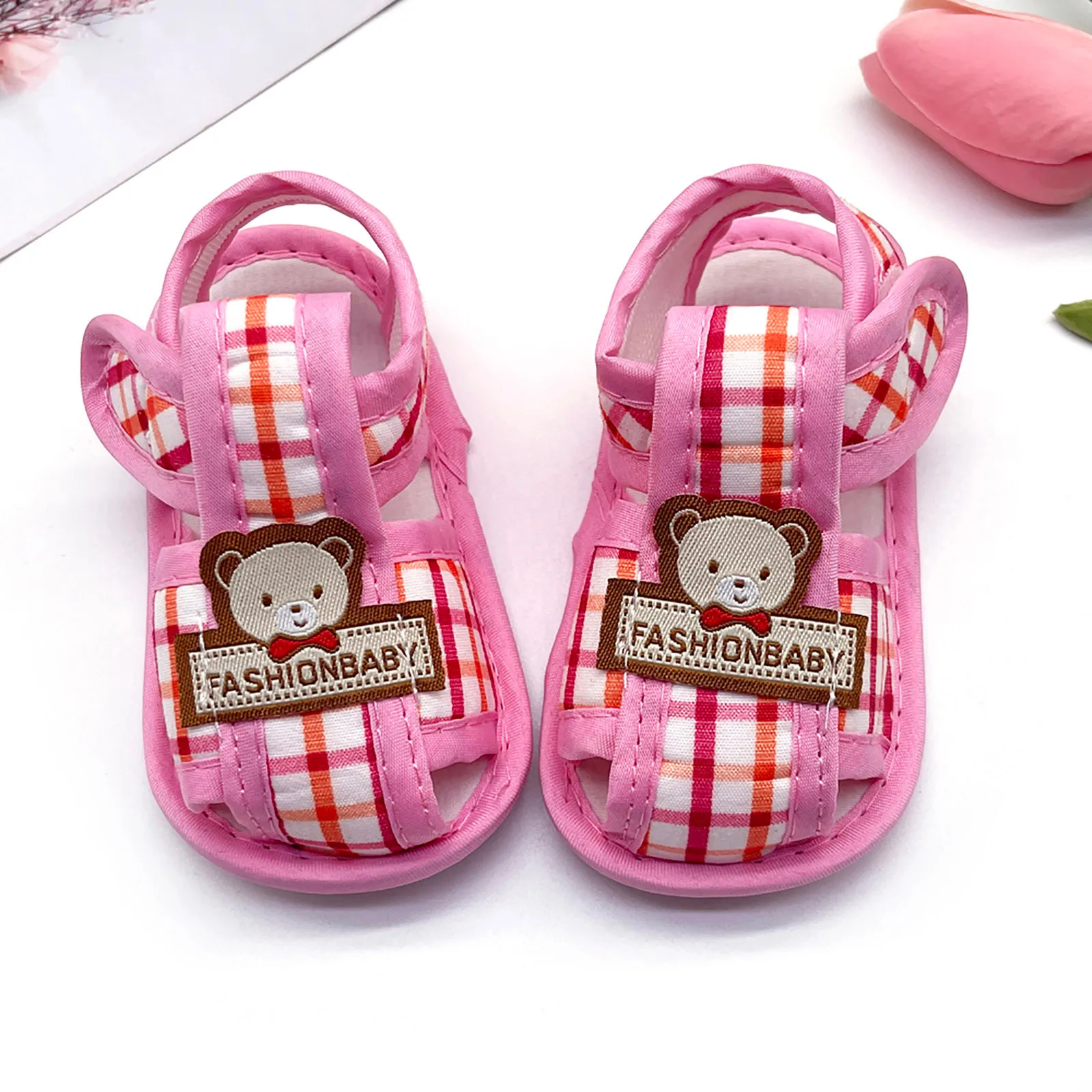 Unisex Baby Kids Sandals 2022 Summer Newborn Cartoon Plaid Outdoor Casual Shoes Toddler Infant Baby Girls Boys Shoes Prewalkers