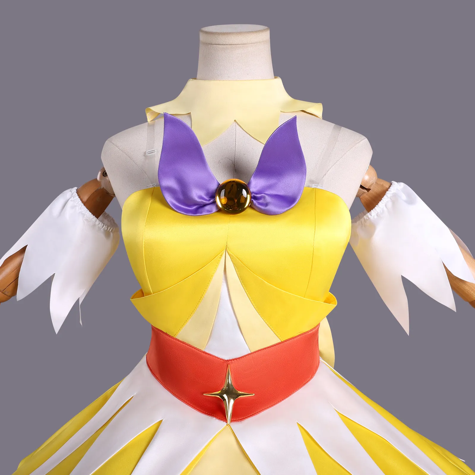

Cure Twinkle Anime Twinkle GO!PRINCESS Pretty Cure Cosplay Costume Halloween Christmas Girl's sweet yellow Lolita dress g outfit