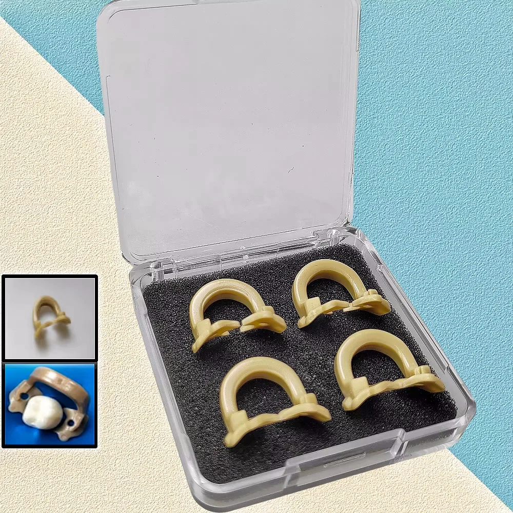 

4Pcs/Box Autoclavable Dental Rubber Dam Clamps Kit 134°C, Metal Root Canal Isolation Barrier Clips for Dentist Dental Tools