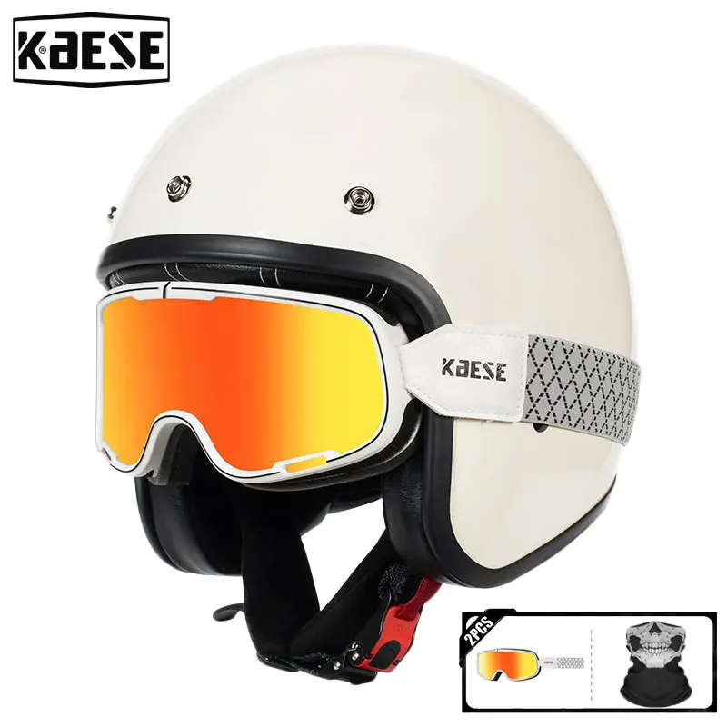 

Capacetes De Moto 3/4 Open Face Helmet with High Definition Motorcycle Windshield Goggles Scooter ATV Cruiser Helmets DOT