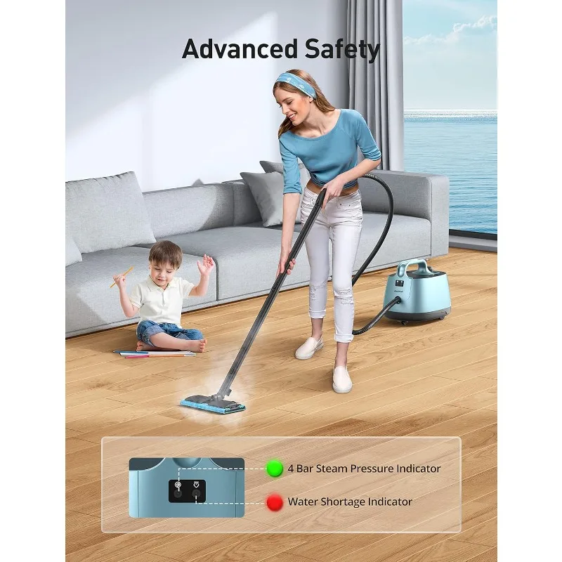 Steam Cleaner, Aspiron Upgrade Steamer with 21 Accessories, Portable Multipurpose Steam Cleaners, Quick Heating,1.5L Capacity