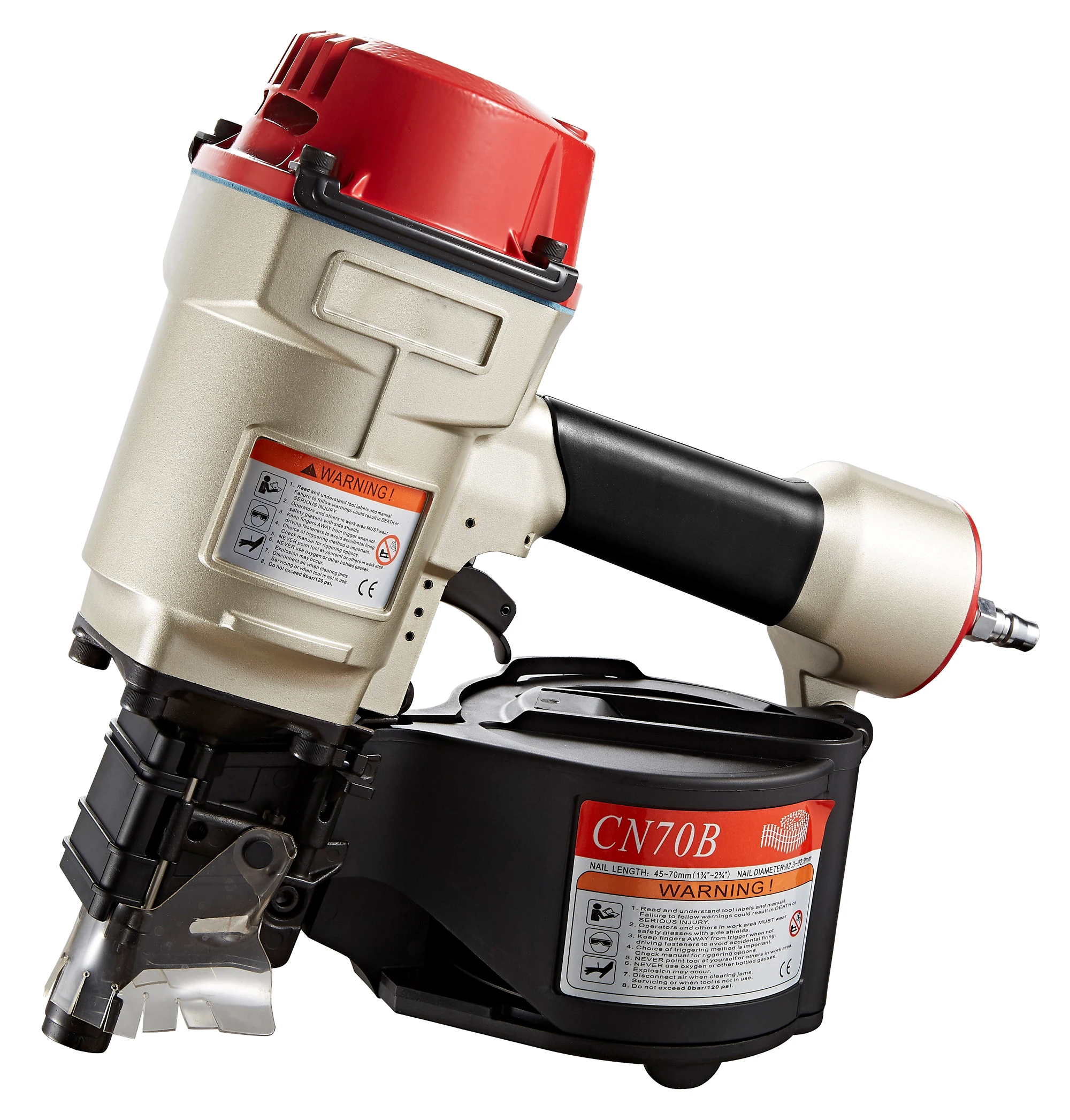 Air Coil Nailer Nail Gun CN70 CN70B, Euro air connector