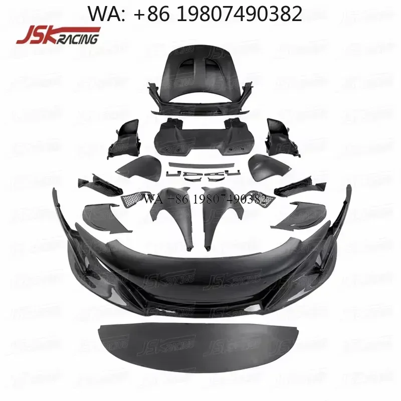 Wmwmnu For MP4-12C P11 Body Kit 2012-2014 650S Style Half Carbon Fiber Bumper Front Rear Lip Spoiler Auto Accessories
