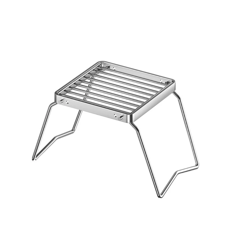 547B Heavy Type Stainless Steel Folding Camping Grills Support Quick Assembly BBQ Accessory for Backyard and Outdoor Activity