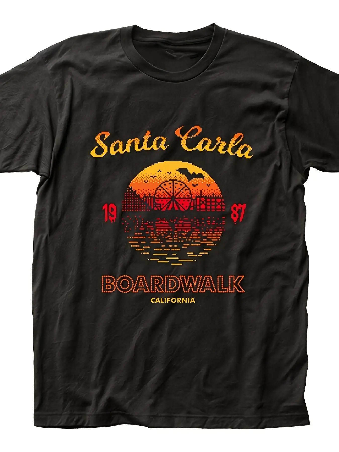 Camiseta retrô Lost Boy Santa Clara 1987 para homens e mulheres; Camiseta streetwear para casais para todas as estações, camisetas gráficas