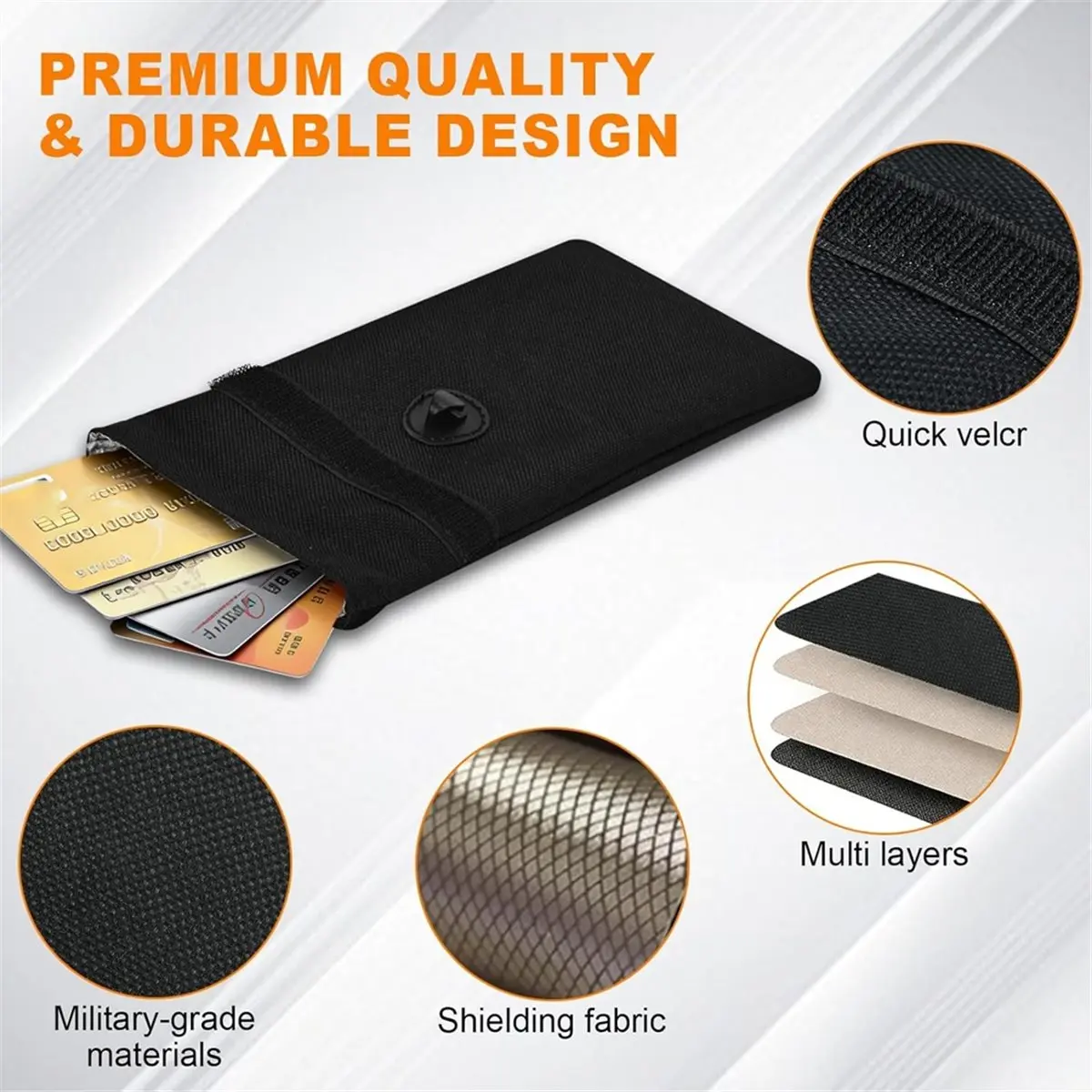【Limited Offer】 Bag for Key Fob Cage Protector Car RFID Signal Blocking Key Fob Protector Anti-Theft Pouch of Carbon Fiber